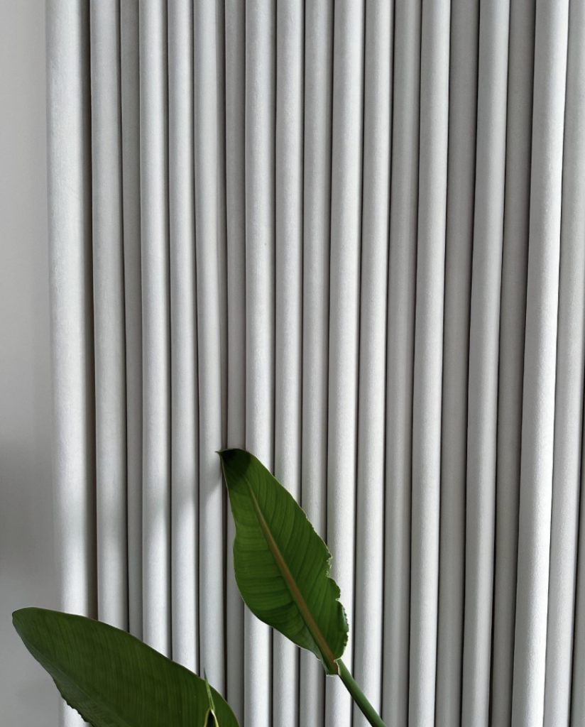 Zasłona szara Wave na wymiar do salonu