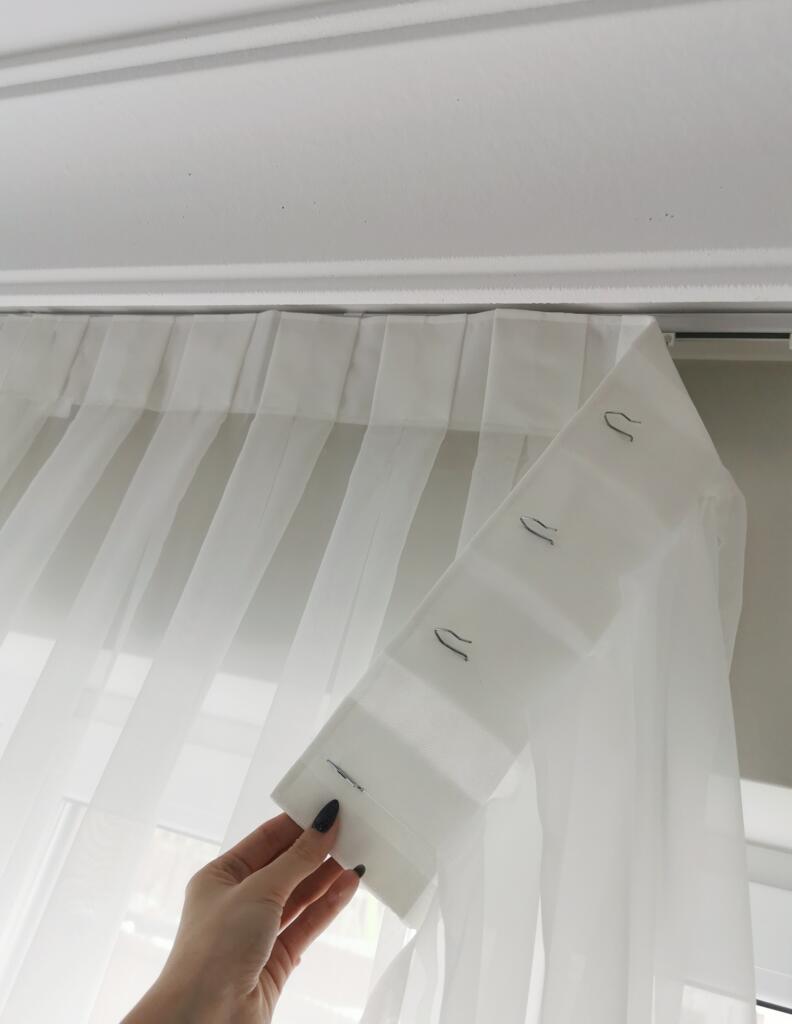 fałda płaska na firanie na wymiar